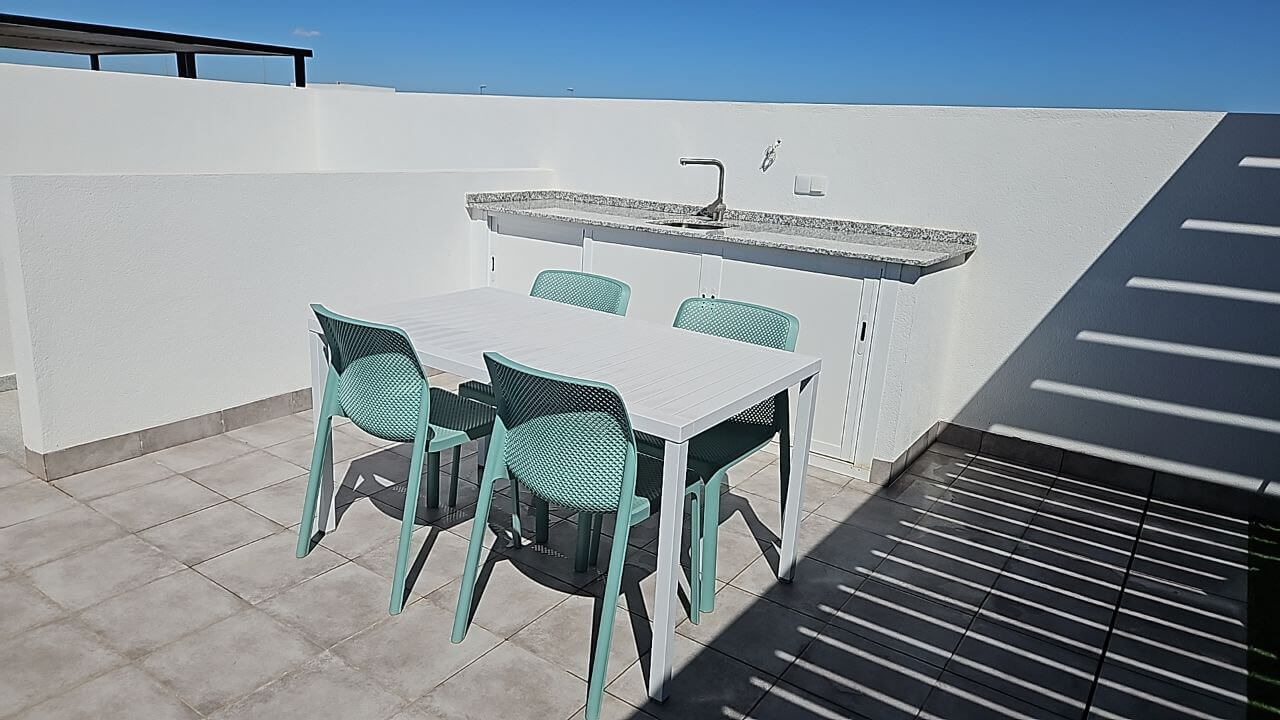 Dakterras van het vakantiehuis in Spanje