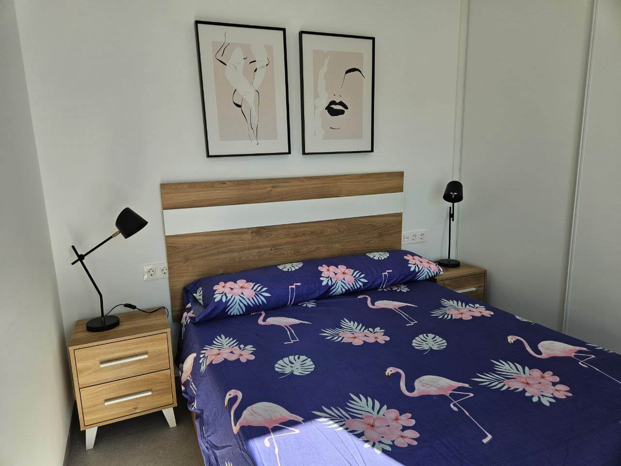 Slaapkamer van het vakantiehuis in Spanje